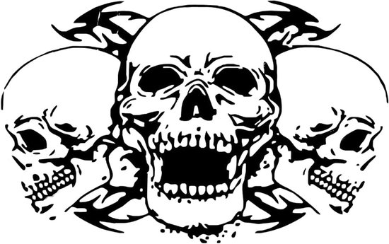 Totenkopf-motorhaubenaufkleber – Selbstklebende Vinylfolie – Universell