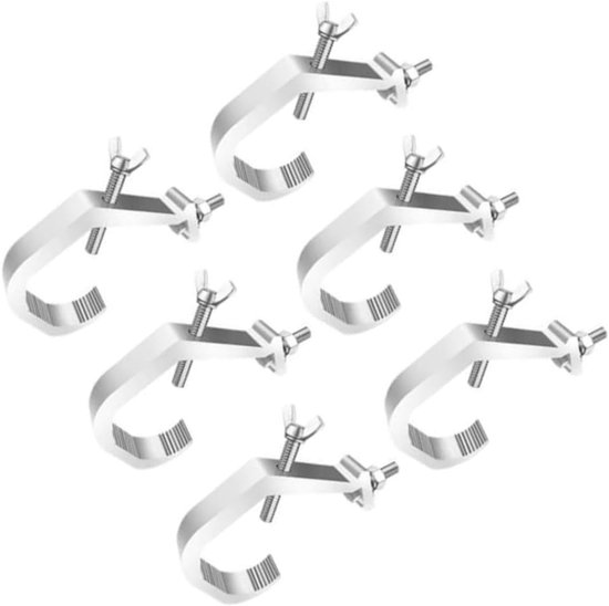 6-teiliges Set Bühnenlichtklemmen, Traversenklemmen Für Beleuchtung, Robuste Traversenhalterung Aus Aluminiumlegierung, Haken, Klemmen, Scheinwerfer, 2 Mm