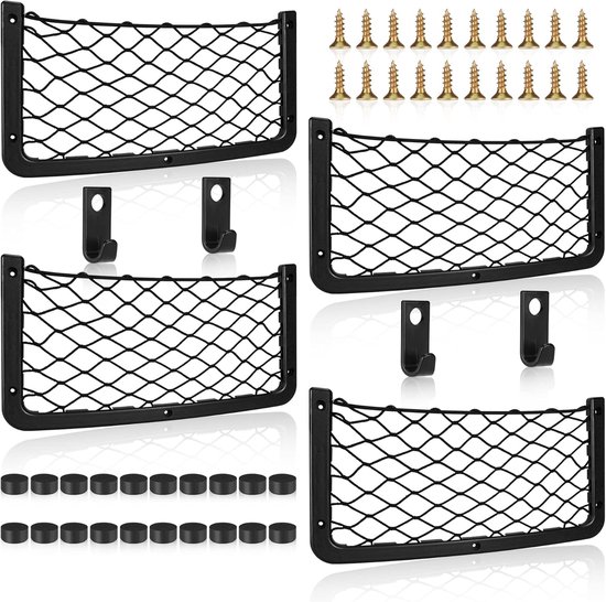 Kofferraumnetz In Verschiedenen Größen, Auto-aufbewahrungsnetz, Elastisches Kofferraum-aufbewahrungsnetz, Multifunktionales Aufbewahrungsnetz, Gepäcknetz, Boote, Haushalt (mit Schrauben)