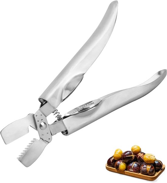 Kastanienschneider Kastanienöffner Aus Edelstahl Und Multifunktionaler Schäler Ergonomischer Griff Nussknacker Messer Und Zange Für Kastanien