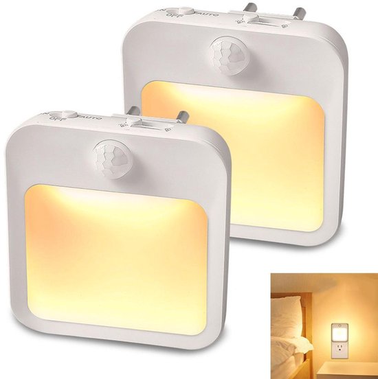 Led-nachtlicht Mit Bewegungs- Und Lichtsensor – Warmweiß