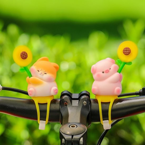 2-teiliges Fahrradornament Neue Niedliche Windmühle Für Vergnügungsparks Dekoration Für E-bikes Motorräder Fahrradzubehör Lenkerklingel Für Für