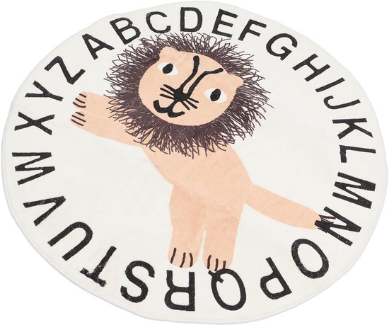 Runde Tiermatte, Rutschfester Runder Cartoon-kinderteppich Für Das Stillzimmer (typ A)