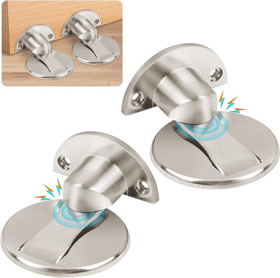 Selbstklebende Magnetische Türstopper 2er-set Robuste Türfänger Für Den Innen Und Außenbereich Unsichtbare Bodenmagnete Mit Verdeckten Schrauben