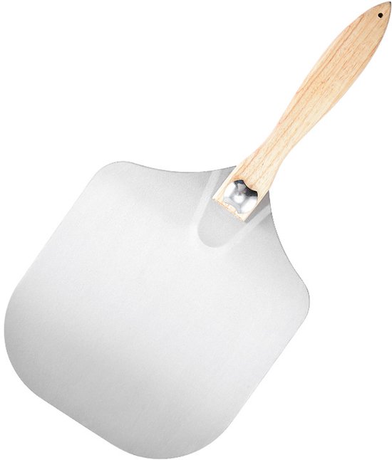 Pizzaschieber 30 Cm – Großes Aluminiumblatt, Stabiler, Klappbarer Holzgriff