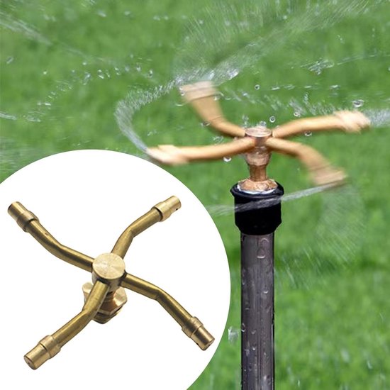 Rasensprengerkopf – Verstellbare Bewässerung – Gartenbewässerung – 360°-drehung – 12 X 9 X 6 Cm – Kupfer