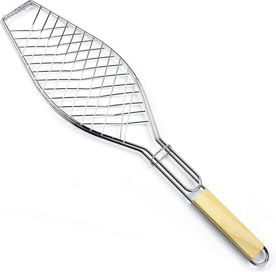 Grillbesteck-set – Fischgrillklemme Mit Langem Griff, 36 X 15 Cm Für Einen Einzelnen Großen Fisch