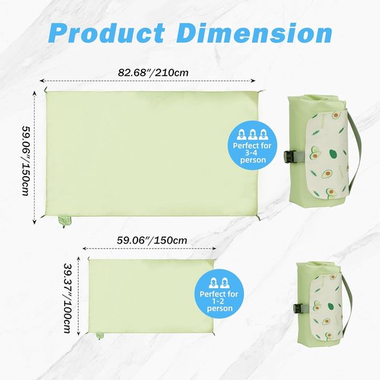 Picknickdecke Strandmatte Campingmatte Tragbar Faltbar Campingzubehör Geeignet Für 1 2 Personen Ideal Für Camping Ausflüge Picknicks Radtouren X 150
