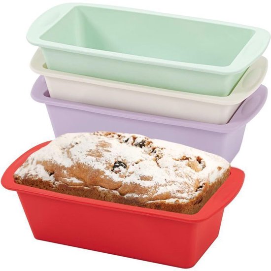 Vierteiliges Kuchenform-set – Rechteckige Antihaft-kuchenform – Kastenform – 19 X 8 X 5,5 Cm – Zubehör Für Heißluftfritteusen