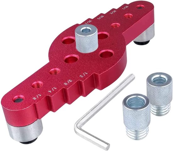 2-in-1-holzbohrschablone – Vertikale Dübelbohrschablone Aus Aluminium Für Die Holzbearbeitung