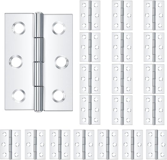 20 Stück Edelstahl-scharniere Türscharniere Mit Befestigungslöchern Dübelverbinder Klavierbänder Scharniere Klappscharniere Für Schränke Türen