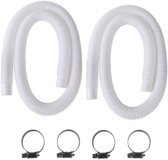 Poolschlauch – 32 Mm, 2 Stück, 150 Cm, Ersatzschlauch, Passend Für Intex-pumpe Mit 330/530/1000 Gph.