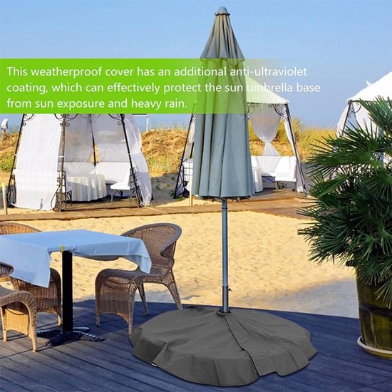 Sonnenschirmhülle Schutzhülle Für Schirmständer Durchmesser 90 Cm Oxford-gewebe Wasserdicht Regenschutz Schutzhülle Für Terrassenschirme Für Für Grau