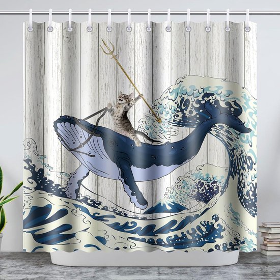Duschvorhang – 180 X 200 Cm, Polyester, Schimmelresistent, Waschbar, Wasserdicht, Mit C-haken, Für Badezimmer, Badewanne, Duschkabine, Hotel