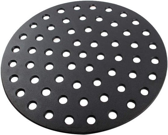 Grillbesteck-set – Runde Grillplatte Aus Emailliertem Gusseisen, 33,5 X 33,5 Cm