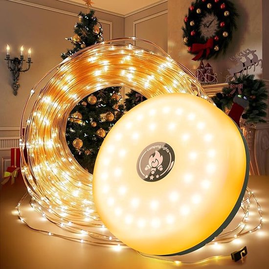 Campinglampe Zeltlampe Aufrollbare Lichterkette Multifunktionale Außenbeleuchtung Faltbare Lichterkette Für Camping 10 Meter Warmes Licht Licht
