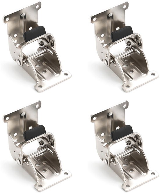 Klappscharniere – Klappbare Tischbeinstütze – Geeignet Für Tischbeine Und Bänke – Silber – 4er-set