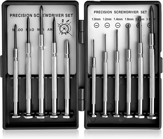 11-teiliges Schraubendreher-set Uhrenwerkzeug-set Präzisionsschraubendreher Mini-schraubendreher-set Kleines Brillenreparaturset Mit 1 Starkem