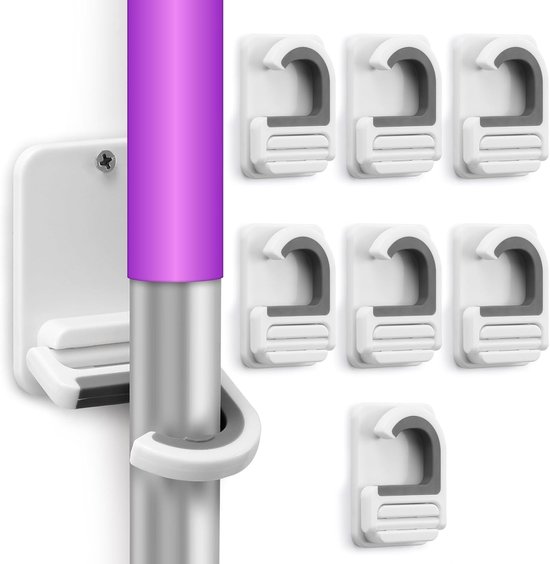 Besen Und Mopphalter 8 Stück Selbstklebend Besenhalter Aufhängesystem Für Gartengeräte Besenaufhängungssystem Besenhalter Für Mopps Besen
