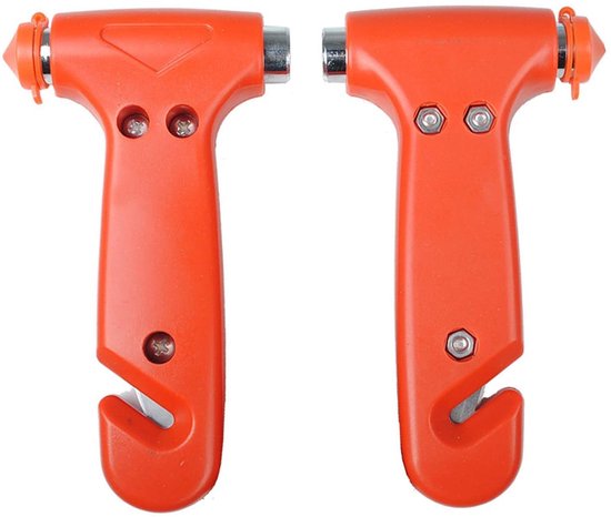 Dailygoods – Notfallhammer Mit Gurtschneider – Rettungshammer – Gurtschneider – Fensterhammer – Notfallwerkzeug Fürs Auto – 2er-set
