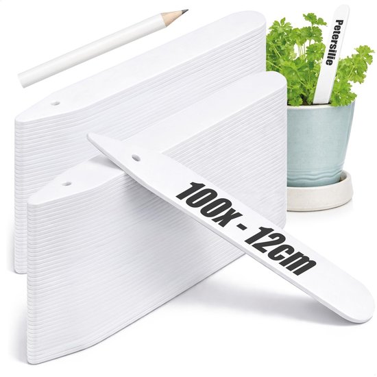 Dailygoods – Pflanzenetiketten, 100 Stück – Einstecketiketten, 12 Cm – Nachhaltig – Etiketten Für Den Außenbereich – Pflanzstecker – Markierungstafeln
