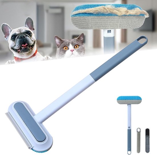 3-in-1 Tierhaarentferner, Multifunktionale Haarentfernungsbürste Für Katze, Hund, Sofa, Fenster Und Fliegengitter (1 Stück)