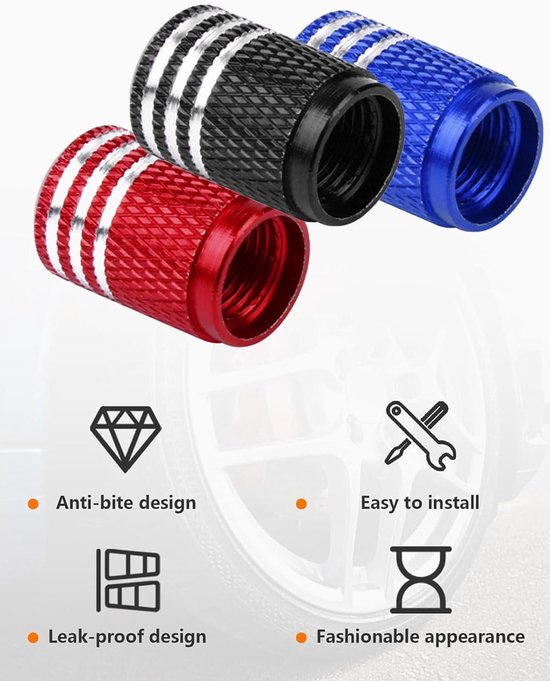 Set Mit 9 Ventilkappen Für Autos, Ventilkappen Für Autos, Metallventilkappen Für Reifen, Ventilkappen Für Autos, Ventilkappen Für Felgen
