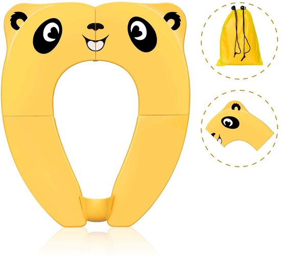 Toilettenverkleinerer Mit Blauem Panda-design – Toilettentrainer – Klappbarer Toilettensitz – Toilettensitzverkleinerer – Kindertoilettensitz