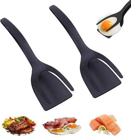 Set Mit 2 Küchenzangen, Hitzebeständige Grillzangen Für Fleisch Und Gemüse