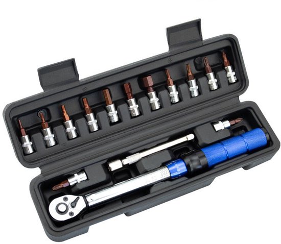 Drehmomentschlüssel-set – Verstellbarer Drehmomentschlüssel – Präzisionsreparaturen – Ablesbare Skala – 2–24 Nm – Einfarbig