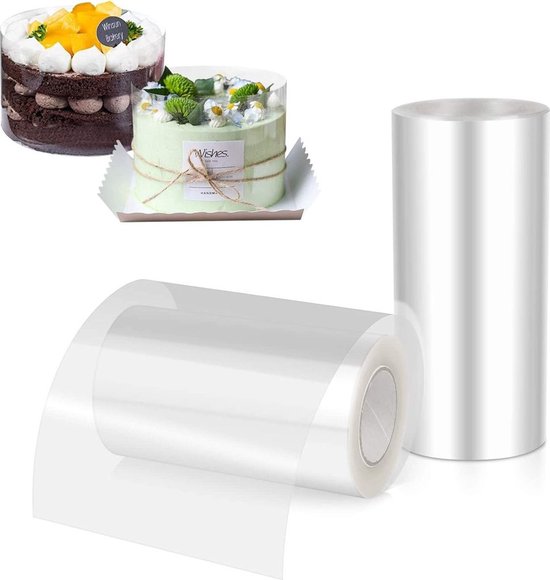Tortenrandfolie, Zwei Blätter Pro Packung, Abmessungen 10 Cm X 10 M Bzw. 15 Cm X 10 M.