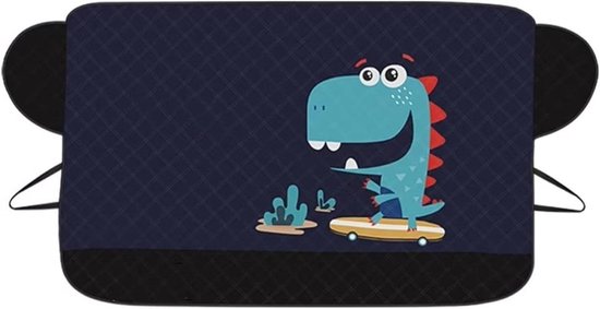 Windschutzscheibenabdeckung – Frostschutz-schneetuch – Schützt Ihr Auto – Wärmeisolierend Mit Cartoon-motiv – Universell – Dinosaurier