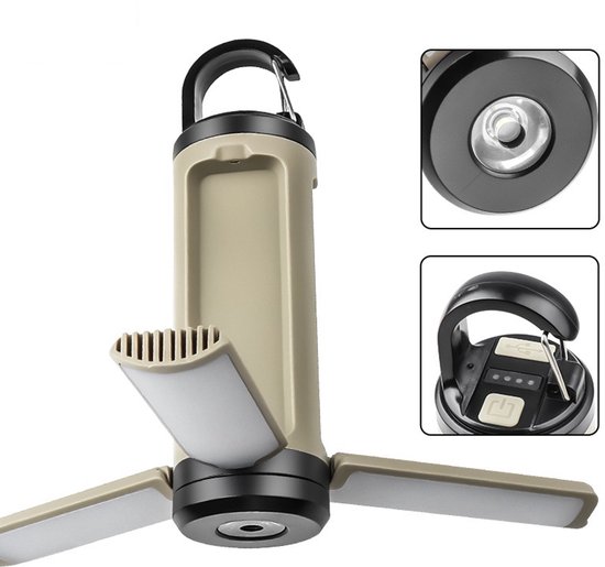 Tragbare Hängelampe Fürs Camping, Um 90 Grad Faltbare Lampe Mit Drei Flügeln, Multifunktionale Notlampe Für Outdoor-aktivitäten Und Camping.