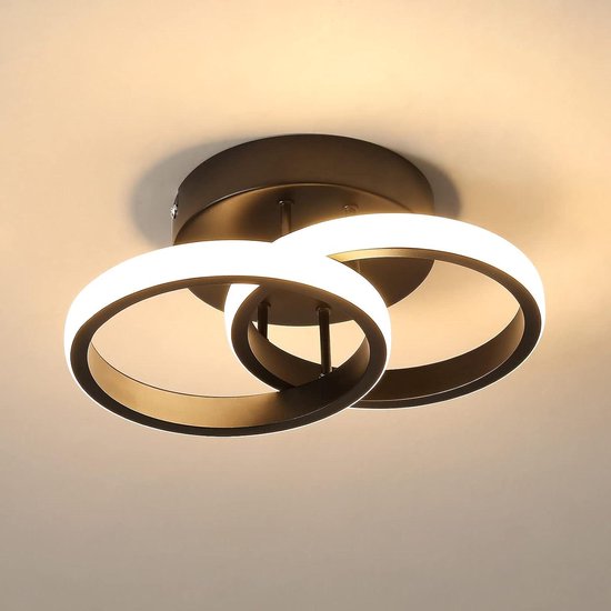Badezimmer-deckenleuchte Led-deckenleuchte Mit 2 Lichtpunkten Modernes Rundes Design Warmweißes Licht 3000 K 22 W Silikonabdeckung Geeignet Für 2