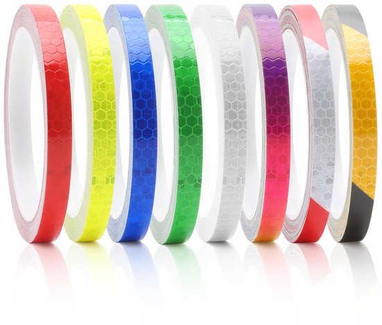 Reflektierendes Band Selbstklebend 8 Rollen 8 M Für Den Außenbereich Wasserfest Reflektierendes Klebeband Reflektierende Aufkleber Reflektierende 1 Cm