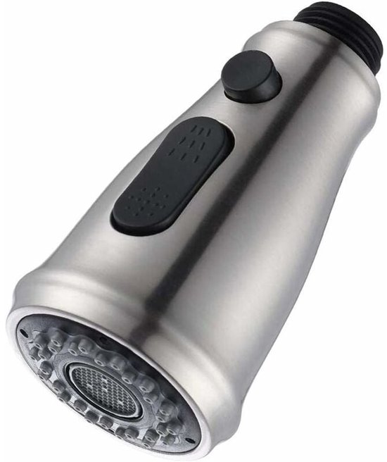 Küchenarmatur-brausekopf – 3-stufiger Strahlregler Mit Bedienknopf, Spritzschutz, Universell, G 1/2 Auszieh-spültischarmatur