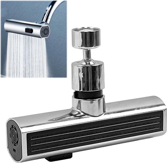 Wasserfall-küchenarmatur – 360° Schwenkbar – Silber