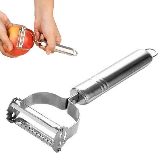 Multifunktionaler Kartoffelschäler Aus Edelstahl – 3-in-1 Ultrascharfer Gemüseschäler Mit Julienne-funktion, Ideal Für Gurken Und Gemüse