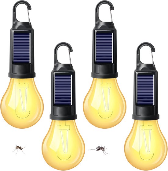 4-teilige Campinglampe Wiederaufladbar Led Tragbar Mit Mückenschutzfunktion 3 Leuchtmodi Wiederaufladbare Zeltlampe Glühbirne Wasserdichte