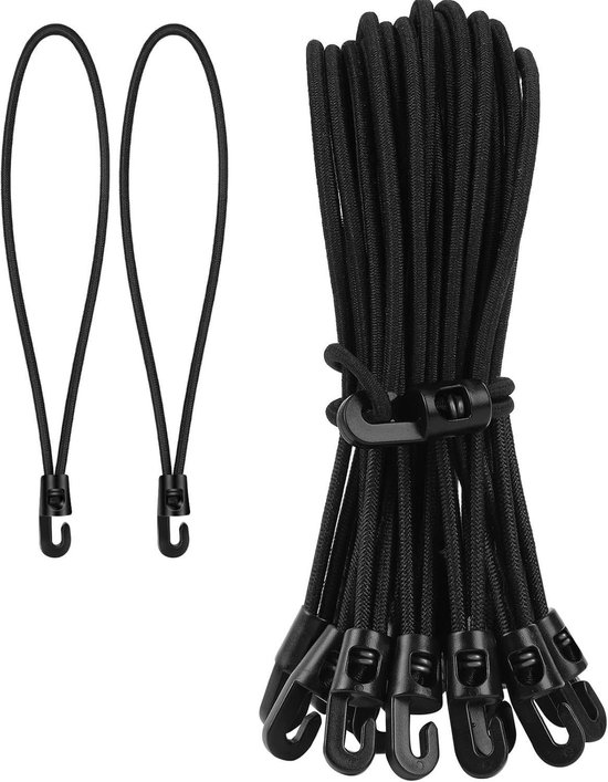 Elastisches Seil 20 Stück Gurte Bungee Seile Spanngurte Bungee Seile Mit Haken Gepäckgurte Elastisches Seil Bungee Seil Stoßdämpferseil Fahrradgu