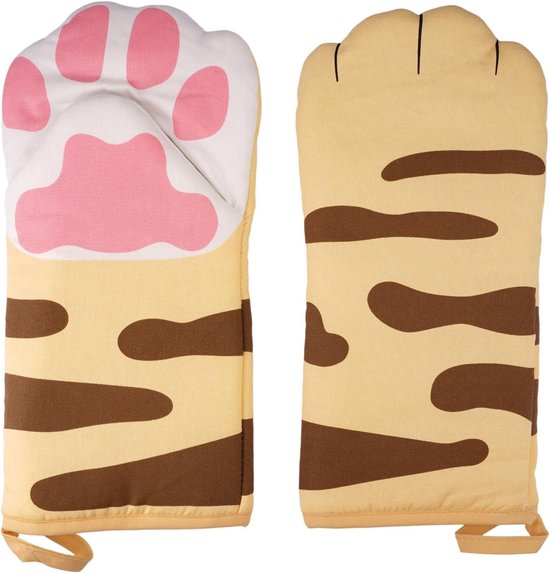 Niedliches Topflappen-set Mit Katzenpfotenmotiv – 2-teilig Hitzebeständig, Rutschfest Und Waschbar Tolles Geschenk Für Bäcker Und Küchenliebhaber