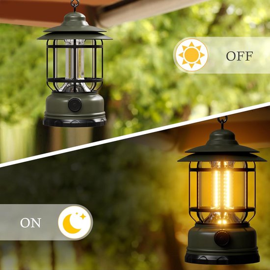 Campinglampe Stufenlos Dimmbar Leichtes Retro-design Usb-aufladbare Zeltlampe Tragbare Taschenlampe Ideal Für Stromausfälle Wanderungen Usw 1 1 Stück