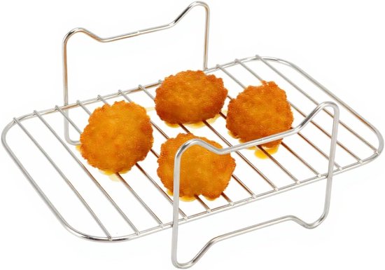 Frittierrost Heißluftfritteuse Scharfe Platte Edelstahlfritteuse Kochrost Multifunktionales Kochen Backen Grillrost Zubehör Für Passend Für Ninja 401