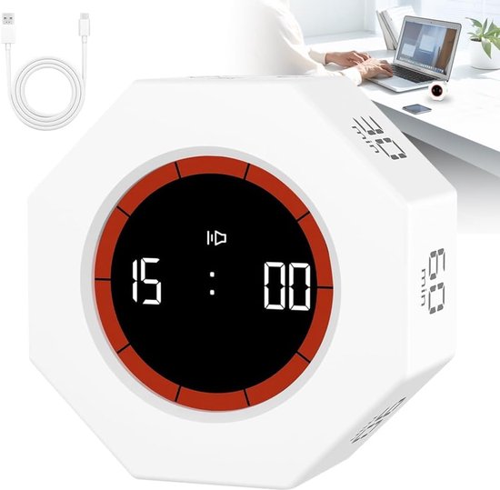 Flip Gravity Timer – Countdown-timer 1/3/5/15/30/60/90 Minuten, Küchentimer, Arbeit, Küche, Studium, Fitness, Management, Kompakter Timer
