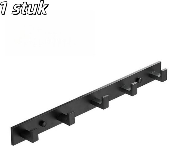 1 Stück Garderobenständer Türhakenleiste Robuste Aluminiumkonstruktion Kein Bohren Erforderlich Türhaken Für Badezimmer Geeignet Für Schlafzimmer 5