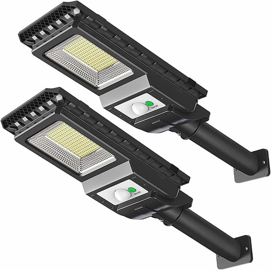 Leistungsstarke, Solarbetriebene Außenbeleuchtung, 156 Leds, 2000 Lumen, Bewegungsmelder, Wasserdichte Solar-wandleuchte Für Garten, Zaun Und Hof