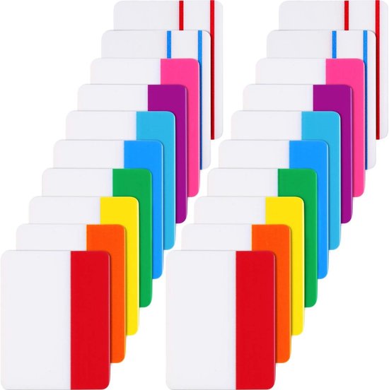 Transparente Farbige Haftnotizen 20 Hefte 4 X 5 Cm 10 Farben Insgesamt 1000 Seiten Indexaufkleber Selbstklebende Indexetiketten Aktenetiketten