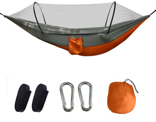 Ultraleichte Outdoor-hängematte Mit Moskitonetz, Tragkraft 300 Kg, Reisehängematte, Camping, Atmungsaktiv, Schnelltrocknend, Wandern, Garten