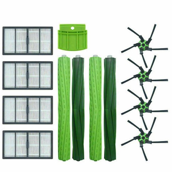 20-teiliges Staubsauger-ersatzteilset Passend Für Irobot Roomba I7 E5 E6 Und E7 2 Bürsten 8 Hepa-filter 8 Seitenbürsten Eine Flexible Bürste Ein