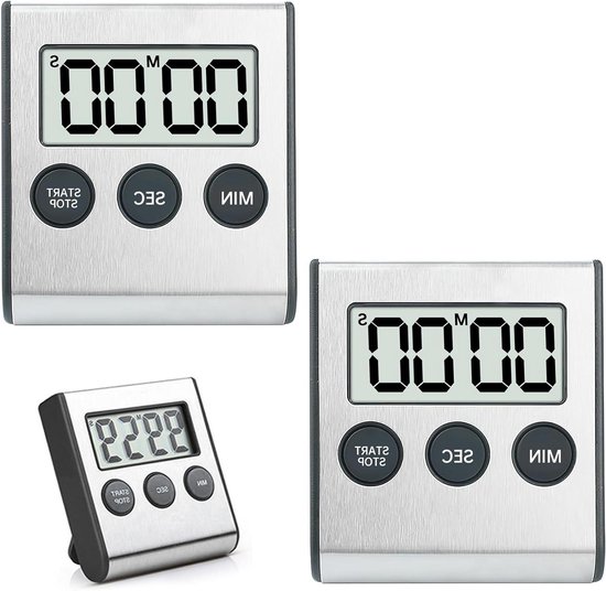 Digitales Timer-set Mit Lautem Alarm Und Magnetständer – 2-teiliges Praktisches Küchentimer-set Für Kochen Und Sportliche Aktivitäten